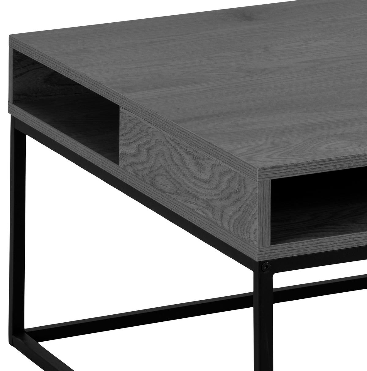 Dohányzóasztal Willford 80/80cm - fekete/kőris, Trend, faalapú anyag/fém (80/80/40cm) - MID.YOU