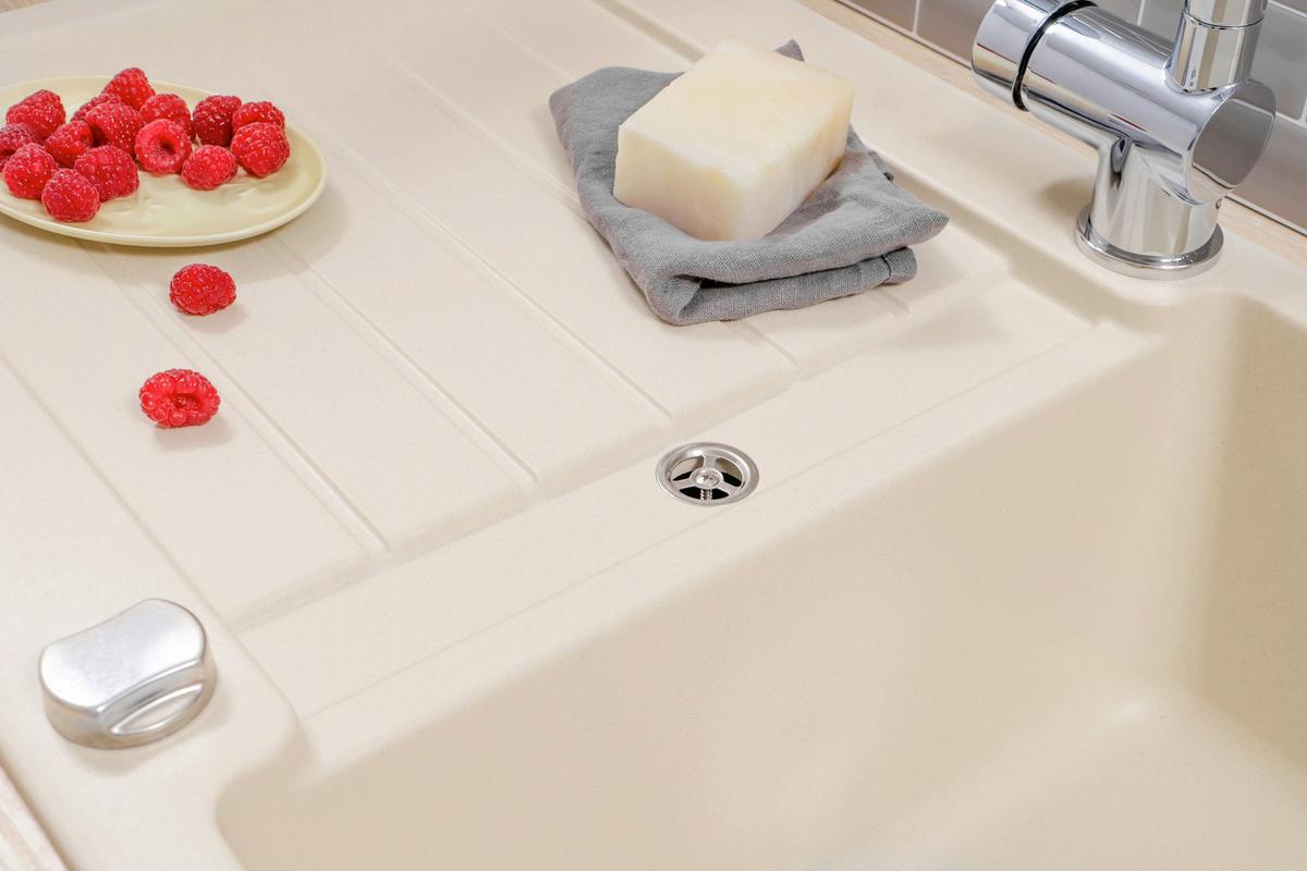 Spüle Austin Creme B: 86 cm - Creme, Design, Stein (86/21/50cm) - Respekta