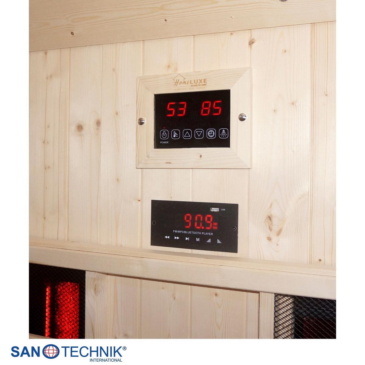 INFRAROTKABINE Lahti Holzfarben B: 181,5 cm - Fichtefarben, KONVENTIONELL, Holz (198/181,5/202,2cm) - Sanotechnik