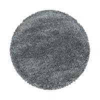 Hochflor Teppich Hellgrau Fluffy Rund Ø 200 cm - Hellgrau, Basics, Textil (200cm)