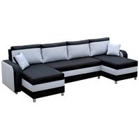 Sarokgarnitúra Liza - világosszürke/fekete, Romantik / Landhaus (310/93/140cm) - Best Price