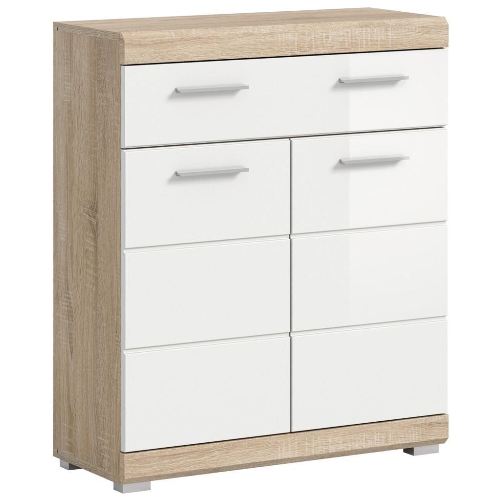 Midischrank Lambada Eiche Dekor/weiß B: 74 Cm