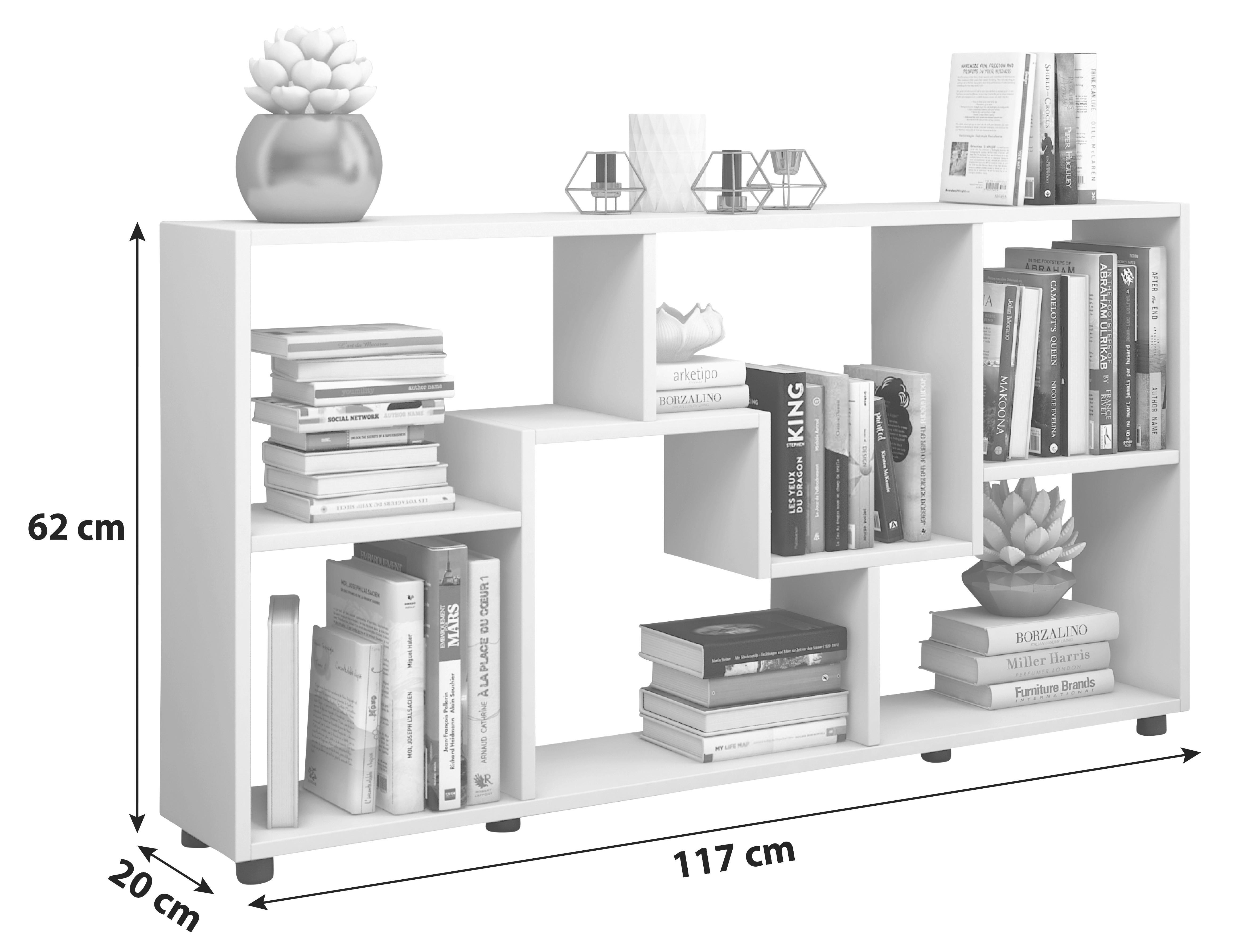 MID.YOU Regal Pintal 117 cm Eiche Dekor