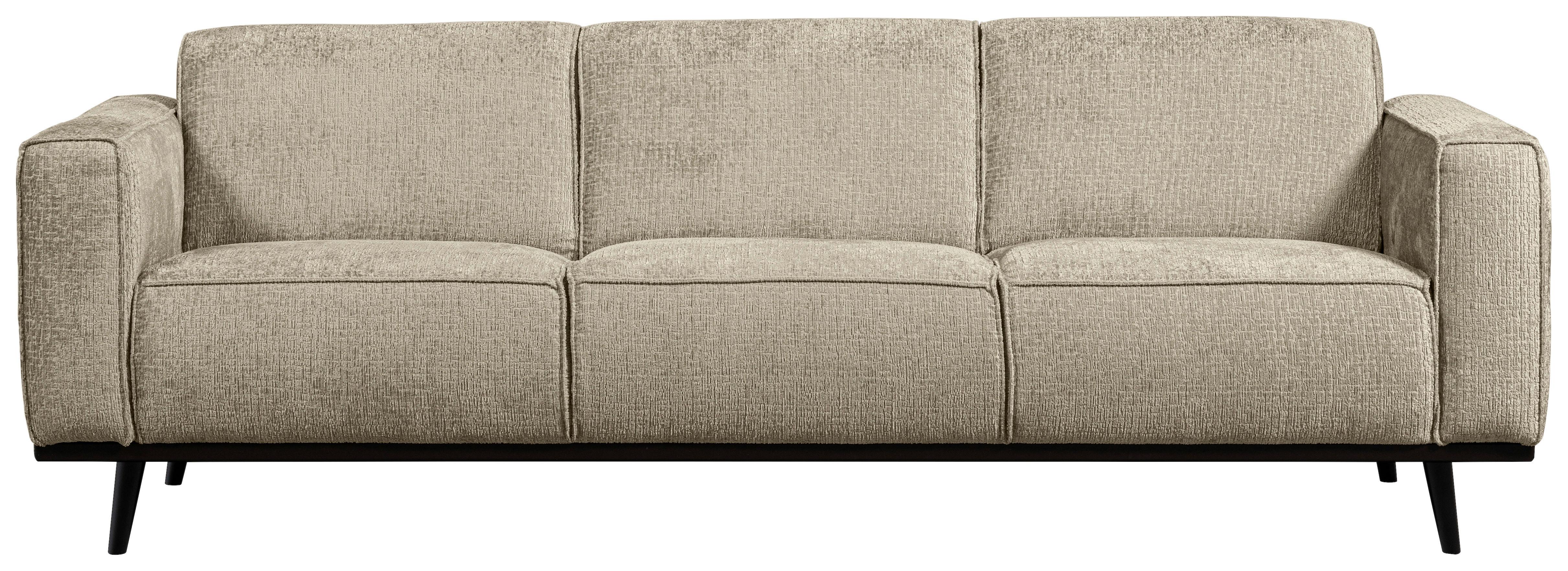3-Sitzer-Sofa Statement Naturfarben B: 230cm - Schwarz/Naturfarben, Design, Textil (230/77/93cm) - Livetastic