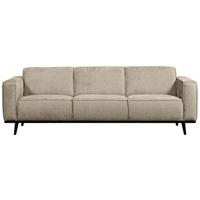 3-Sitzer-Sofa Statement Naturfarben B: 230cm - Schwarz/Naturfarben, Design, Textil (230/77/93cm) - Livetastic