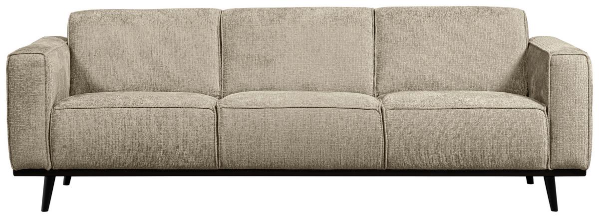 3-Sitzer-Sofa Statement Naturfarben B: 230cm - Schwarz/Naturfarben, Design, Textil (230/77/93cm) - Livetastic