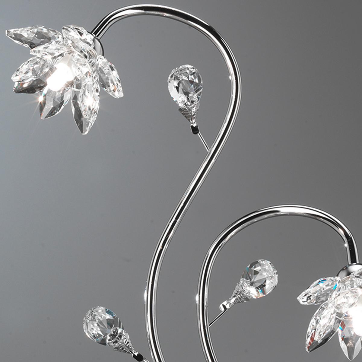 Kristall-tischleuchte 4773/lg - Chromfarben, KONVENTIONELL, Glas/Metall (40/80cm)