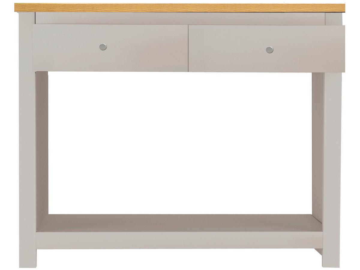 Konsolentisch Emerald Creme, Eiche Dekor L: 35cm - Eichefarben/Creme, Design, Holzwerkstoff (35/97/76cm) - MID.YOU