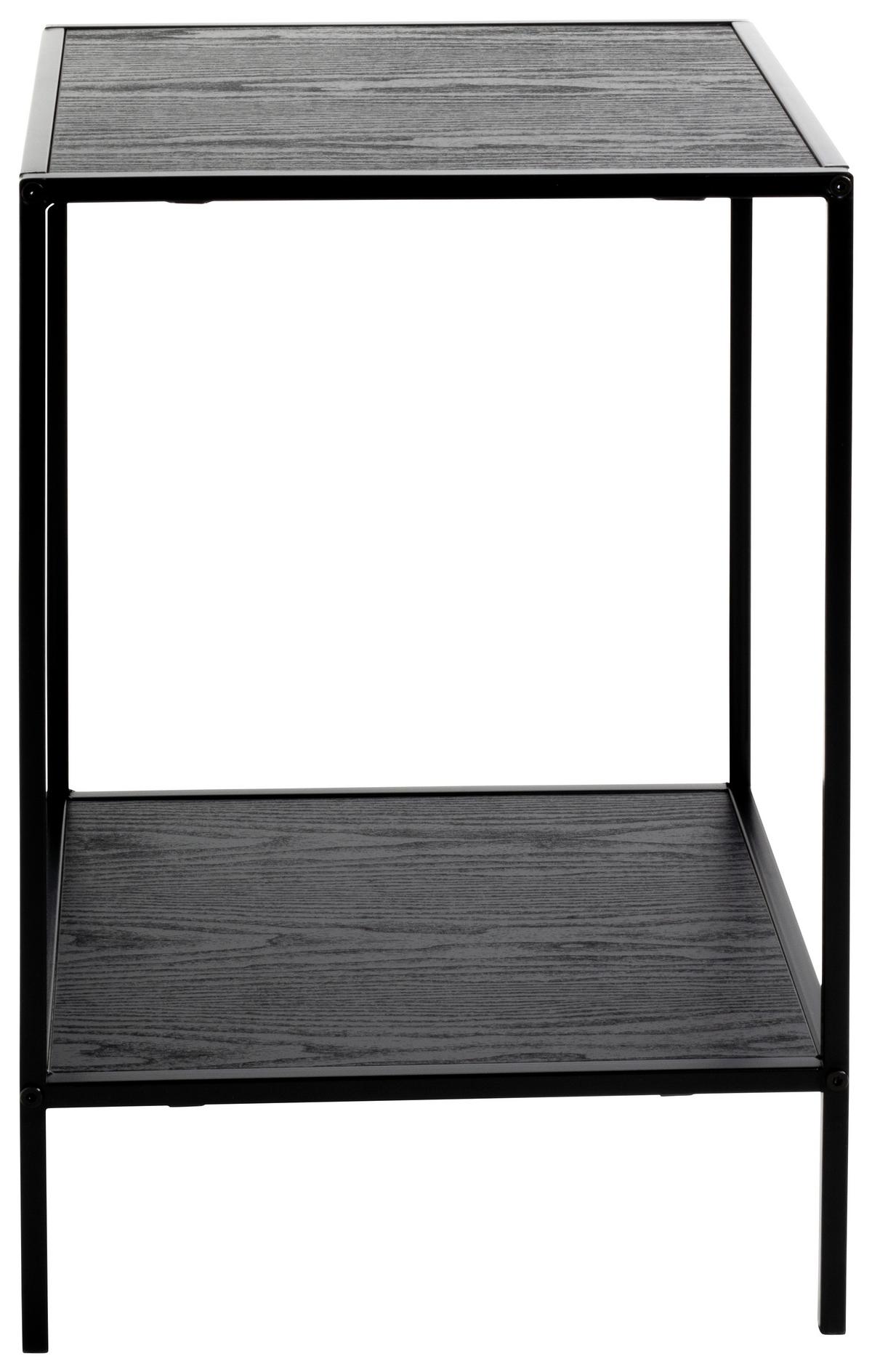 Kisasztal Mira - fekete, Modern, faalapú anyag/fém (40/60/40cm)