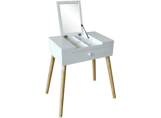 Schminktisch Stockholm 60cm Weiß - Weiß, MODERN, Glas/Holz (60/75/40cm) - Ombra Schminktisch Stockholm 60cm Weiß - Weiß, MODERN, Glas/Holz (60/75/40cm) - Ombra