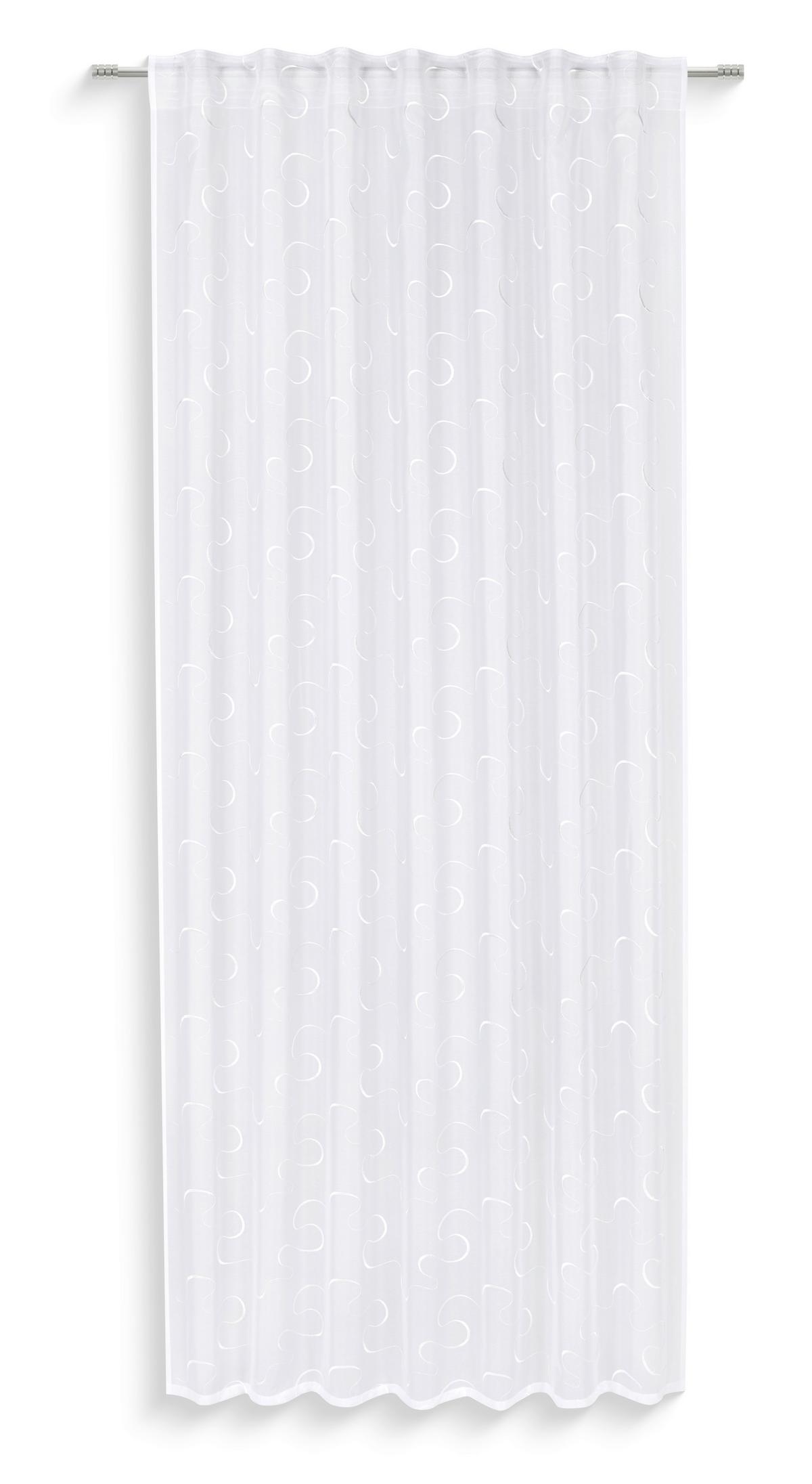 Fertigvorhang Bibiana - Weiß, MODERN, Textil (140/245cm) - Luca Bessoni