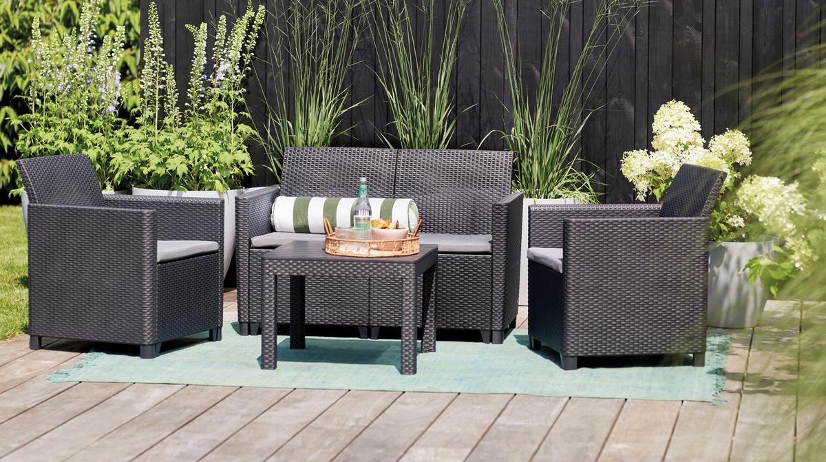 Kerti Búto Szett Marie - grafitszürke (65/74/113cm)