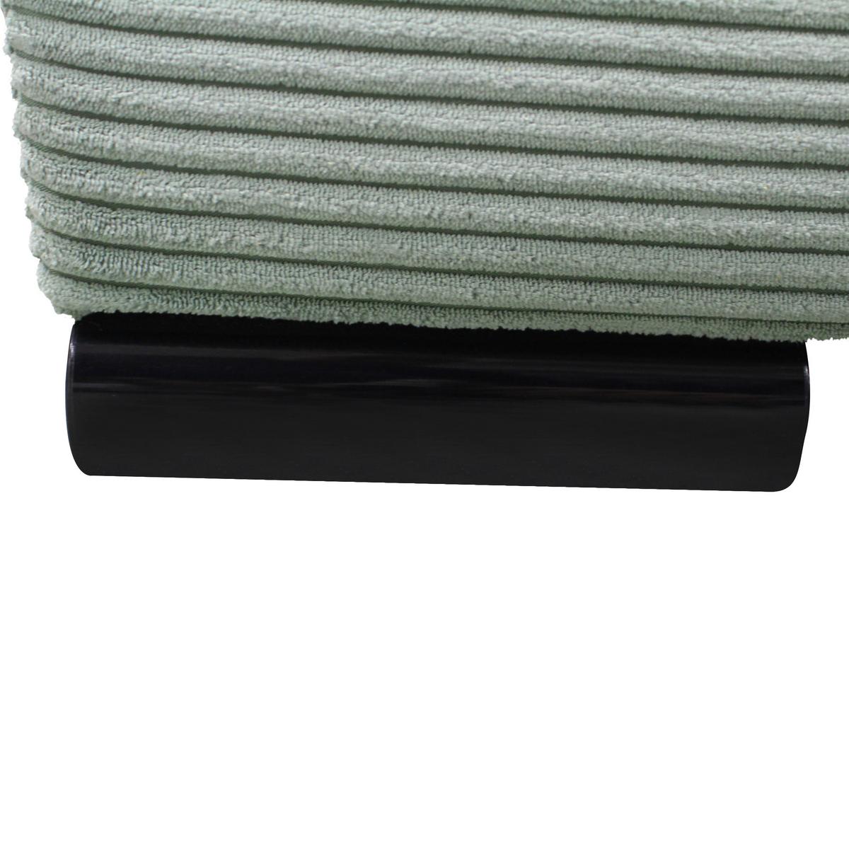 Schlafsofa mit Bettkasten Yellow B: 154cm Cord Grün - Schwarz/Grün, Design, Textil (154/93/85cm) - MID.YOU