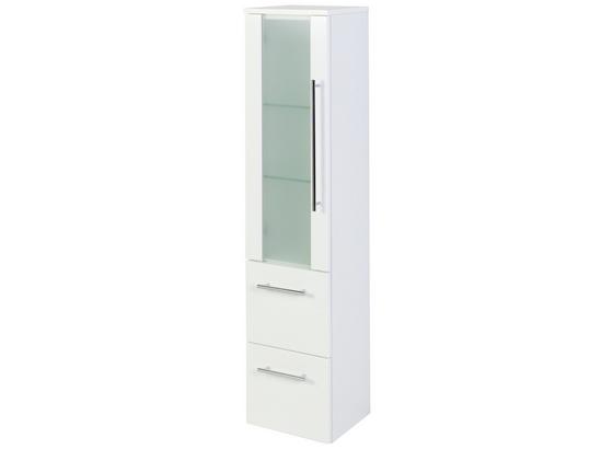 Midischrank Mailand 30 cm Weiß - Weiß, MODERN, Glas/Holzwerkstoff (30/128/27cm) Midischrank Mailand 30 cm Weiß - Weiß, MODERN, Glas/Holzwerkstoff (30/128/27cm)
