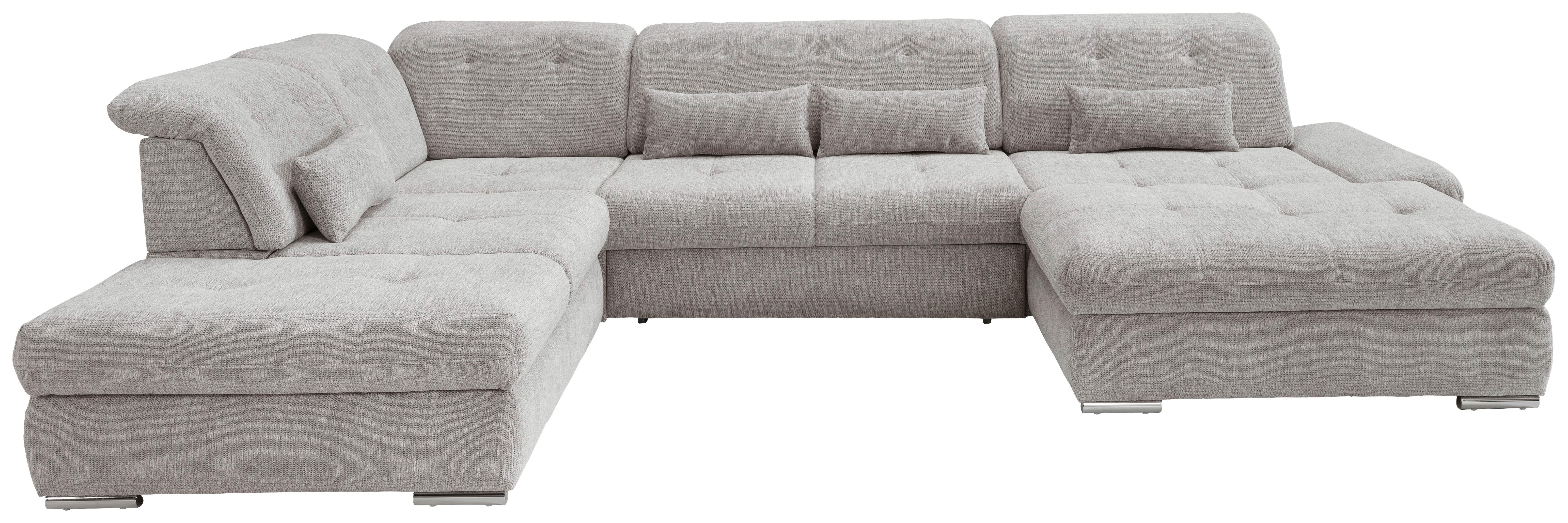 Wohnlandschaft Dalida Mit Schlaffunktion Silberfarben