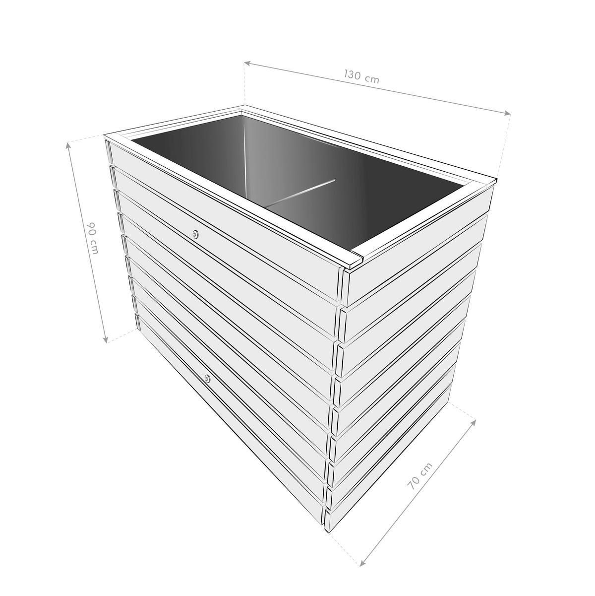 Hochbeet Echtholz Fichte 70x90x130 Cm  Fichtefarben - Fichtefarben, Basics, Holz (70/90/130cm)