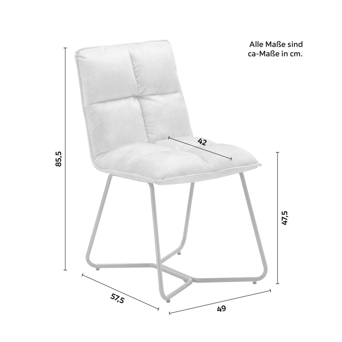 Stolička zo zamatu Fonia - béžová - zlatá/béžová, Modern, kov/drevo (49/85,5/57,5cm) - Bessagi Home