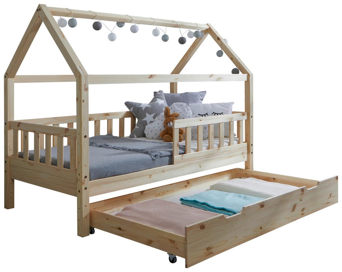 Hausbett Kay - Naturfarben, MODERN, Holz/Textil (80/160cm) - MID.YOU