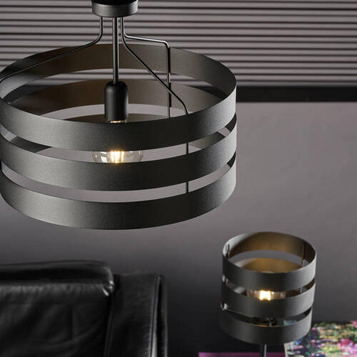 Pendelleuchte 5028/Sgn - Schwarz, Design, Metall (45/120cm)