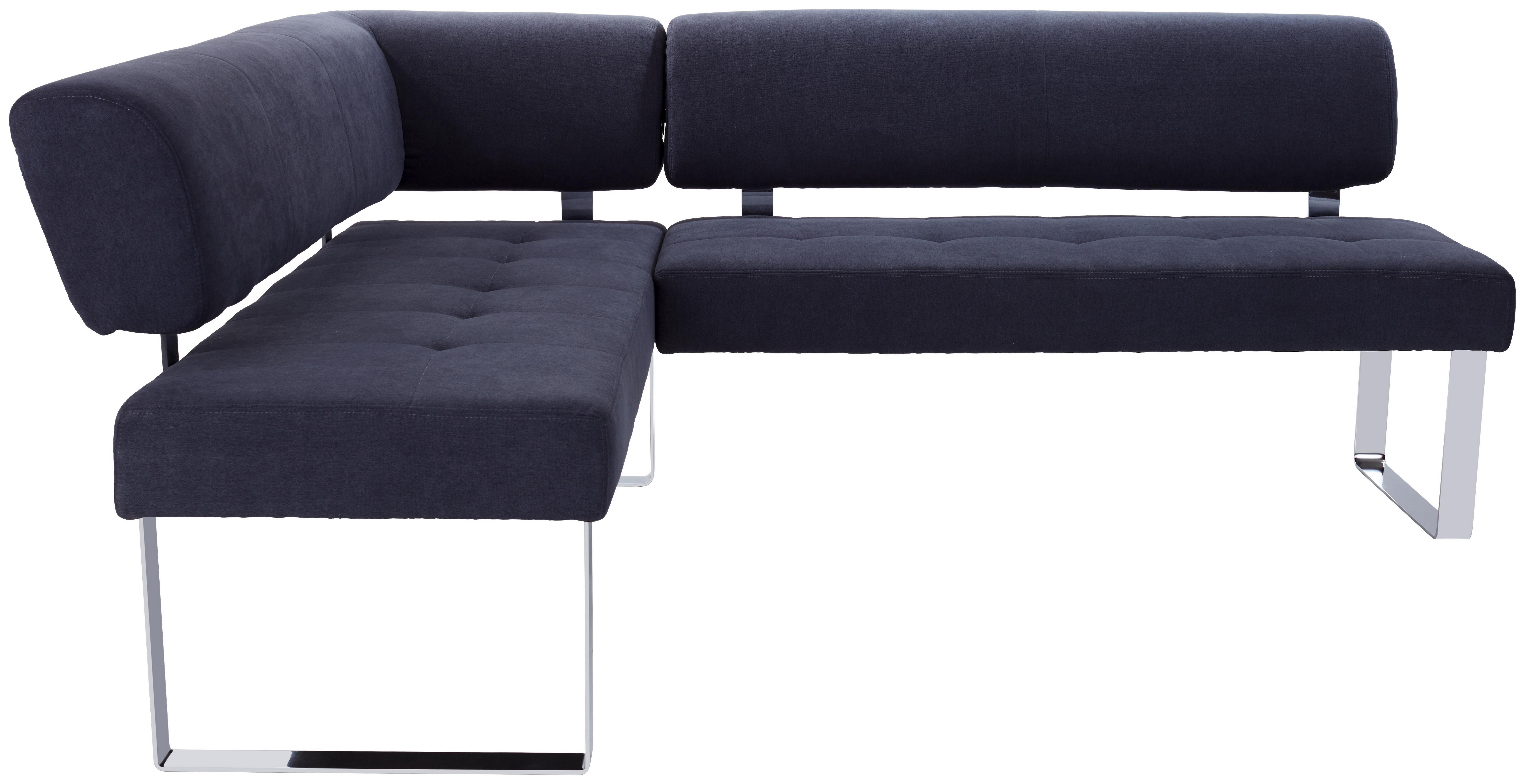 Eckbank Cres - Chromfarben/Grau, MODERN, Holz/Textil (177/216cm)