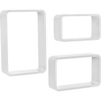 SADA NÁSTĚNNÝCH REGÁLŮ SVEN - bílá, Moderní, kompozitní dřevo (30/40/35/45/25/20/11cm)