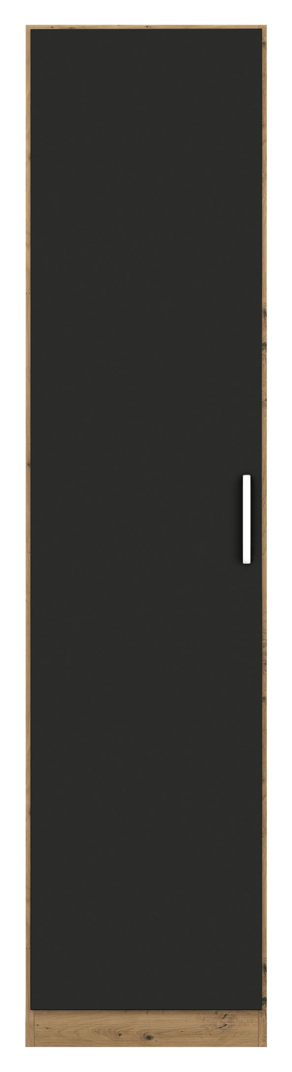 Drehtürenschrank Berlin Eiche Artisan/Grau B: 47 cm - Eiche Artisan/Grau, MODERN, Holzwerkstoff (47/197/54cm) - Rauch Möbel