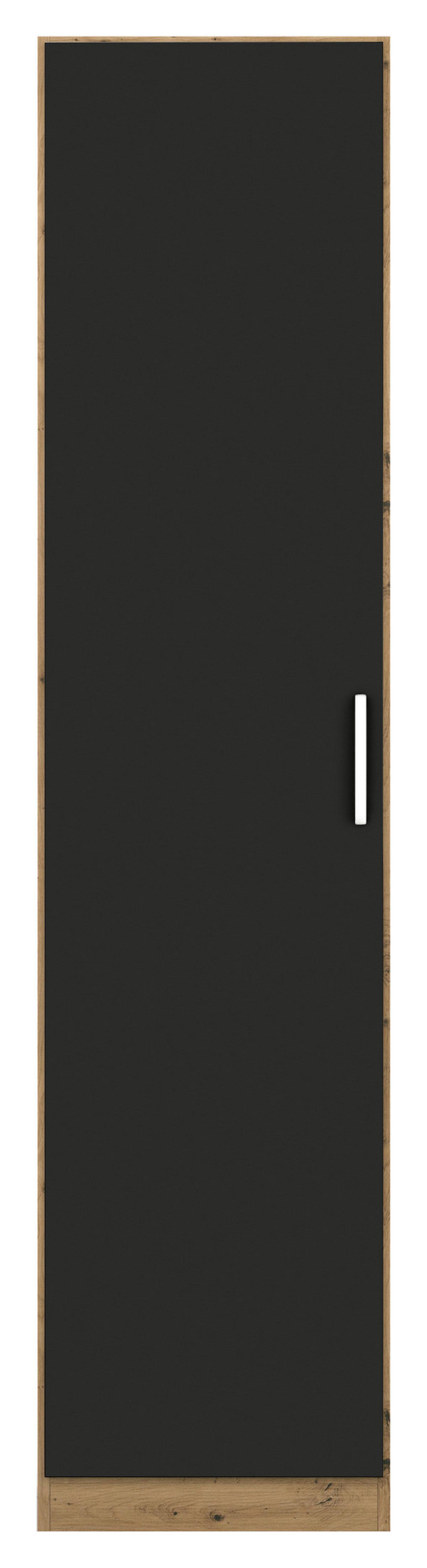 Drehtürenschrank Berlin Eiche Artisan/Grau B: 47 cm - Eiche Artisan/Grau, MODERN, Holzwerkstoff (47/197/54cm) - Rauch Möbel