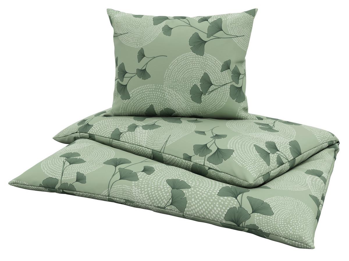 Bettwäsche 140x200 Cm Kamila Renforce, Grün - Grün, ROMANTIK / LANDHAUS, Textil - James Wood