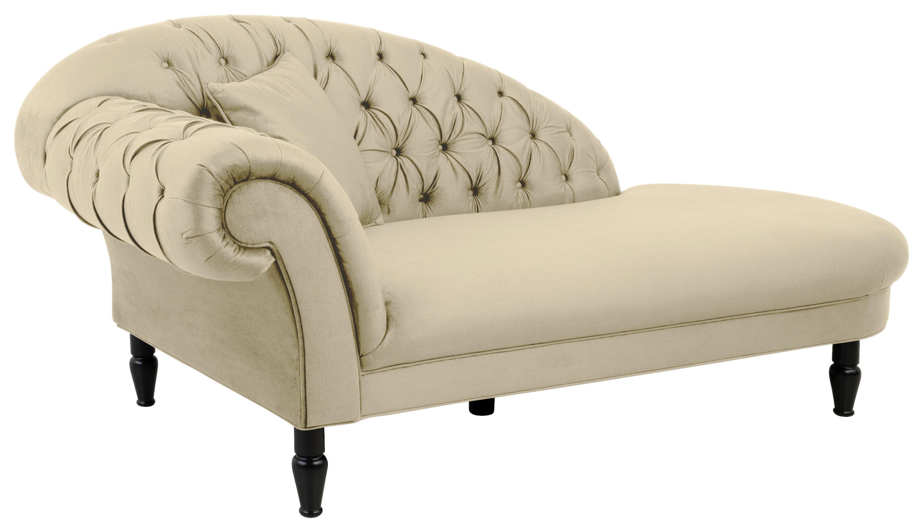 Récamiere Cupido - Beige/Schwarz, Design, Textil (216/91/103cm) - MID.YOU