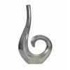 Dekovase Spirale Silberfarben B: 26 cm - Silberfarben, Design, Metall (26/47/8cm) - Livetastic