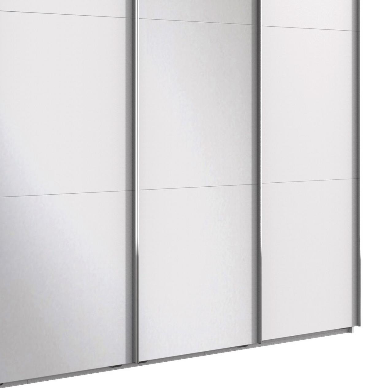 Schwebetürenschrank M. Spiegel 350cm Level 36a, Weiß - Weiß, Basics, Glas/Holzwerkstoff (350/216/65cm) - MID.YOU