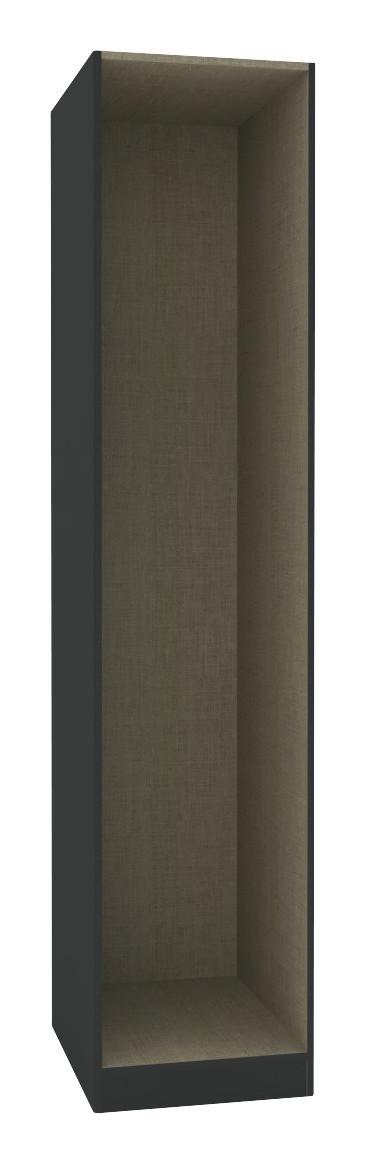Kleiderschrankkorpus 45,6 cm Unit Anthrazit/ Twist Dekor - Anthrazit, MODERN, Holzwerkstoff (45,6/210/56,5cm) - Ondega