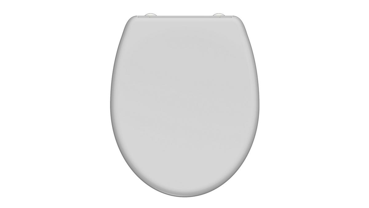 WC sedadlo duroplast sivý - sivá, Konventionell, plast (37,5/5/45cm)