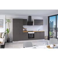 Küchenblock Ip1200 - Eichefarben/Graphitfarben, Basics, Holzwerkstoff (310cm) - Impuls