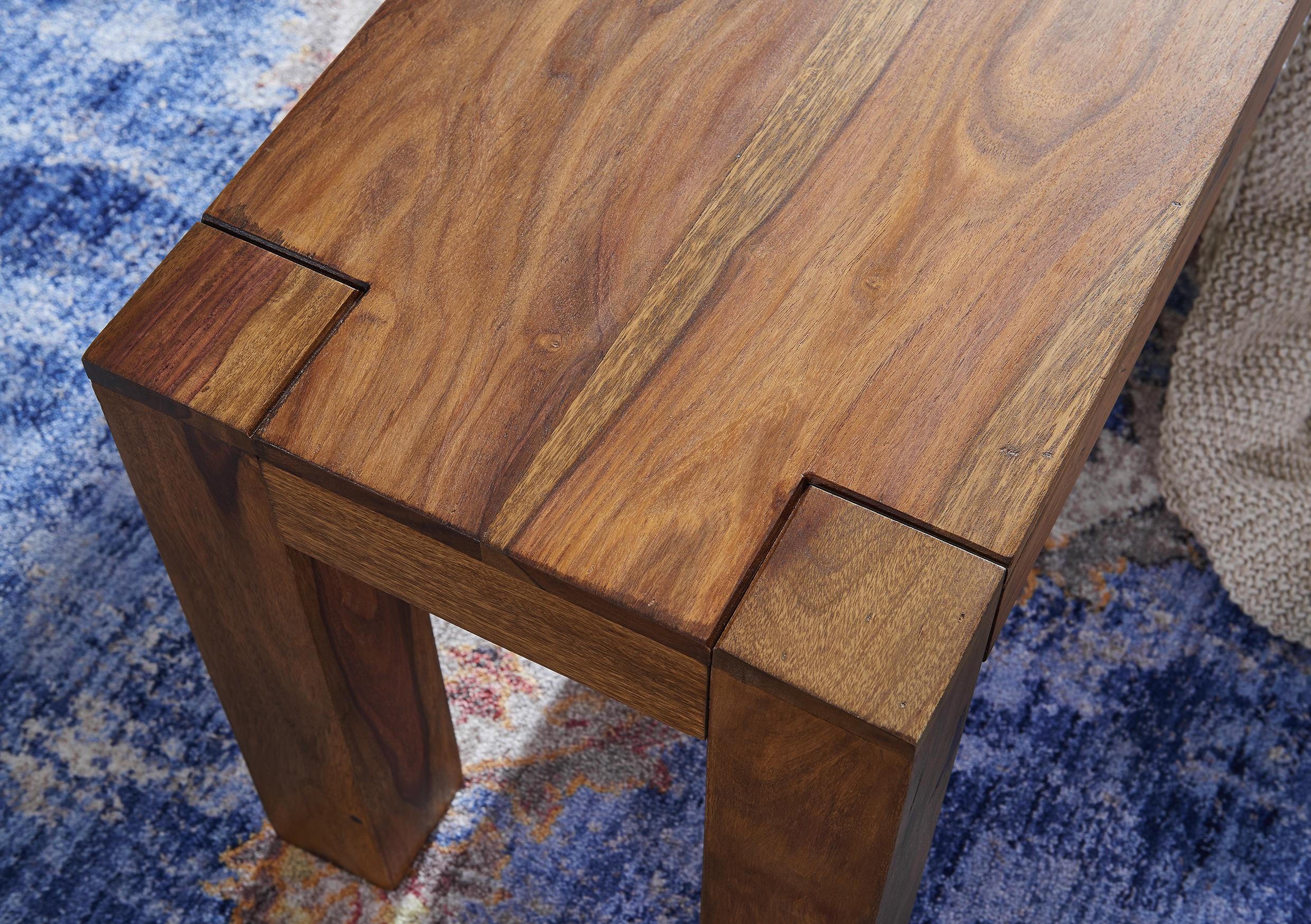 Sitzbank Holz Massiv Sheesham Mumbai B: 120 cm - Sheeshamfarben, MODERN, Holz (120/45/35cm) - MID.YOU
