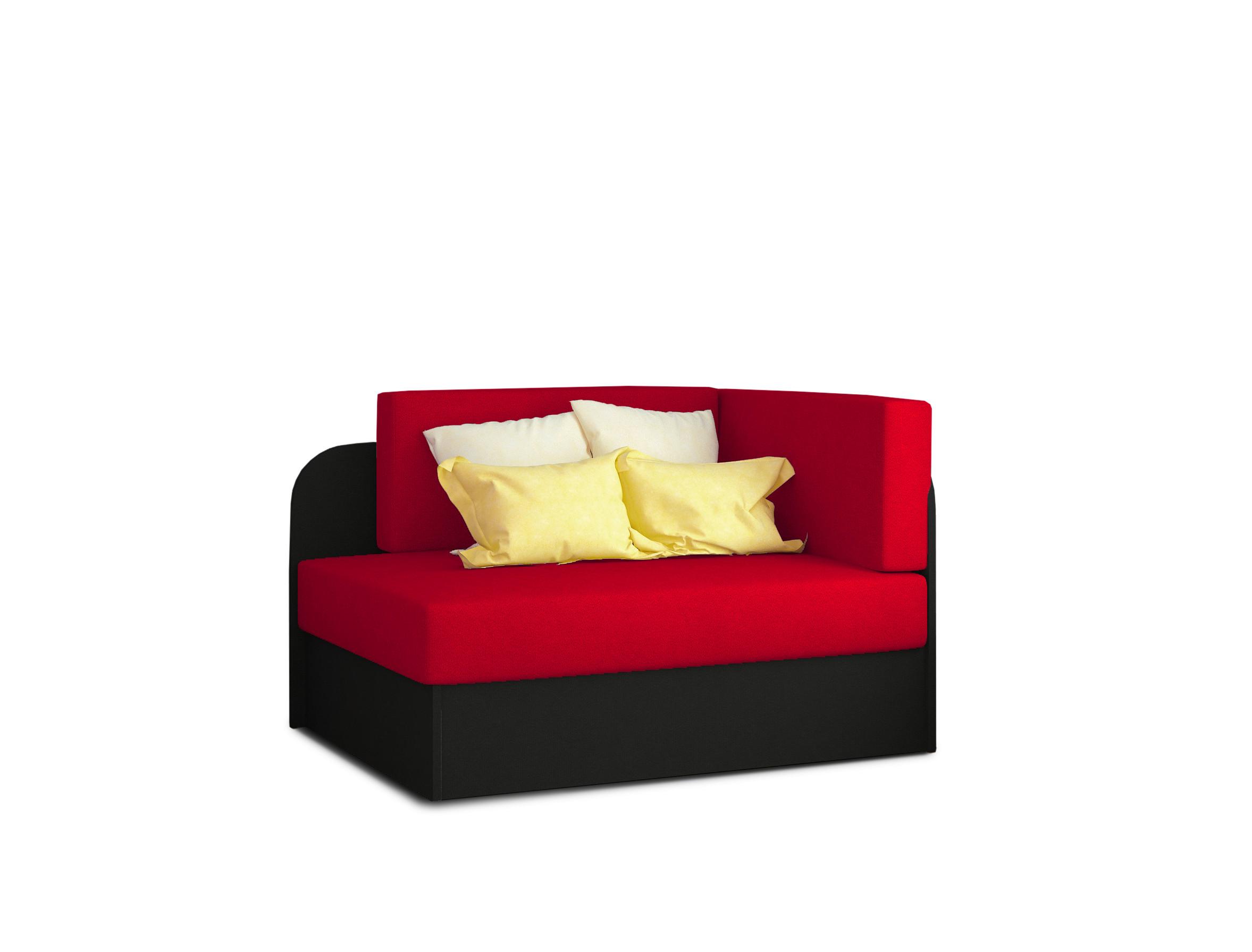 Récamiere Rosa Rechts Rot, Schwarz, B: 104 Cm - Rot/Schwarz, Design, Textil (104/60/75cm) - MID.YOU
