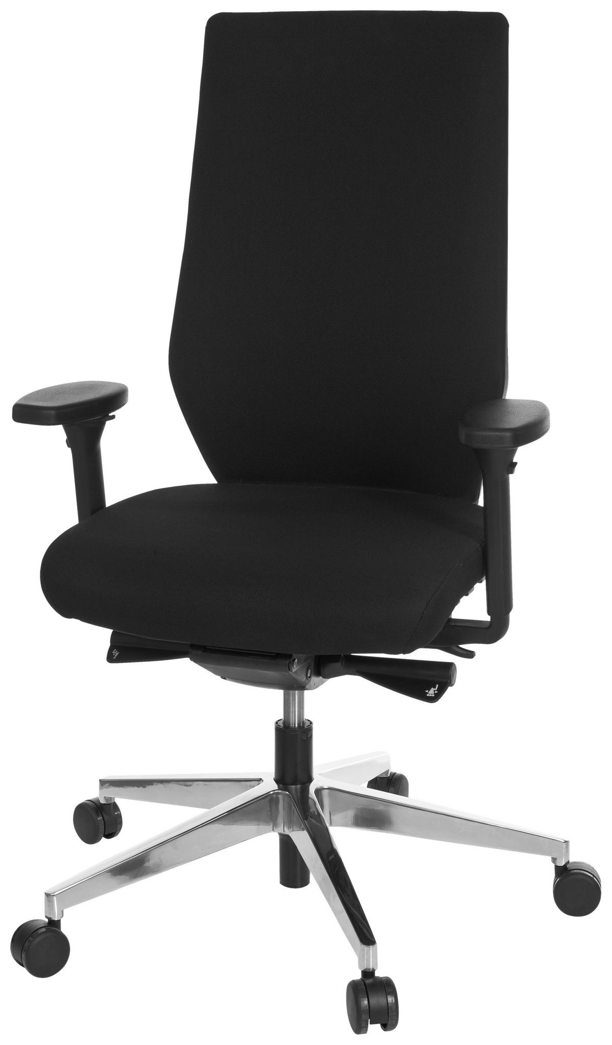 Drehstuhl Pro-Tec 700 Schwarz - Chromfarben/Schwarz, MODERN, Kunststoff/Textil (60/123/53cm) - MID.YOU