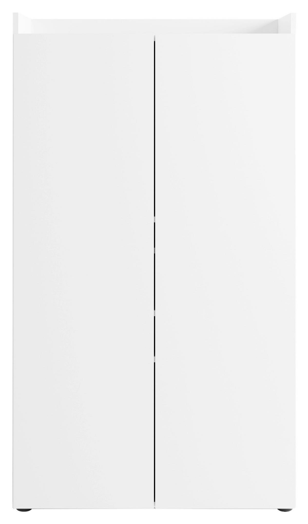 Sekretär Janne B: 80 cm Weiß inkl. Stauraum, Tastaturauszug - Schwarz/Weiß, Design, Holzwerkstoff (80/141/40cm) - MID.YOU