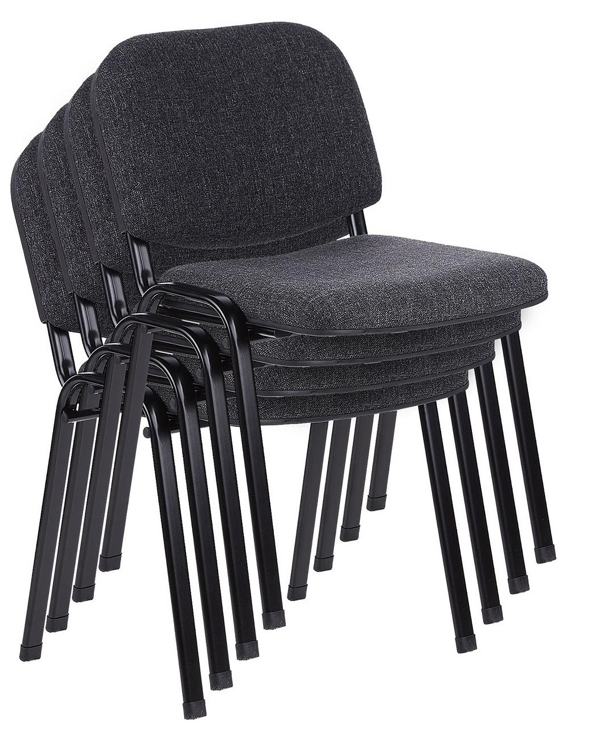 Besucherstuhl Xt 600 - Anthrazit/Schwarz, Basics, Textil/Metall (58/84/48cm) - MID.YOU