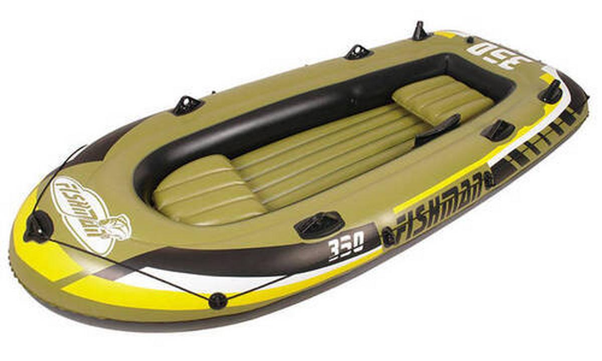 Schlauchboot Sbm 350 Gelb/ Sandfarben 3 Personen Pumpe - Sandfarben/Gelb, KONVENTIONELL, Kunststoff (305/136/42cm)