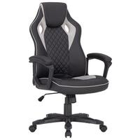 Kancelárske kreslo MARCO - čierna/sivá, Modern, kov/textil (65,5/110-120/69cm)