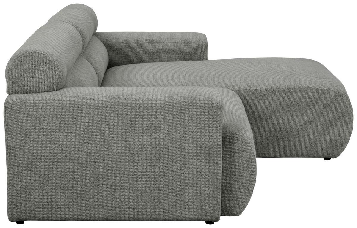 Ecksofa Mercure Grau B: 210 cm - Grau, Design, Holz/Textil (210/68/150cm) - Livetastic
