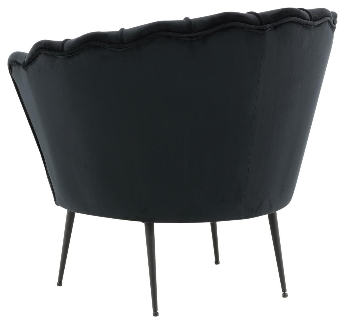 Sessel Calais - Schwarz, Design, Textil/Metall (83/76/77cm) - Livetastic