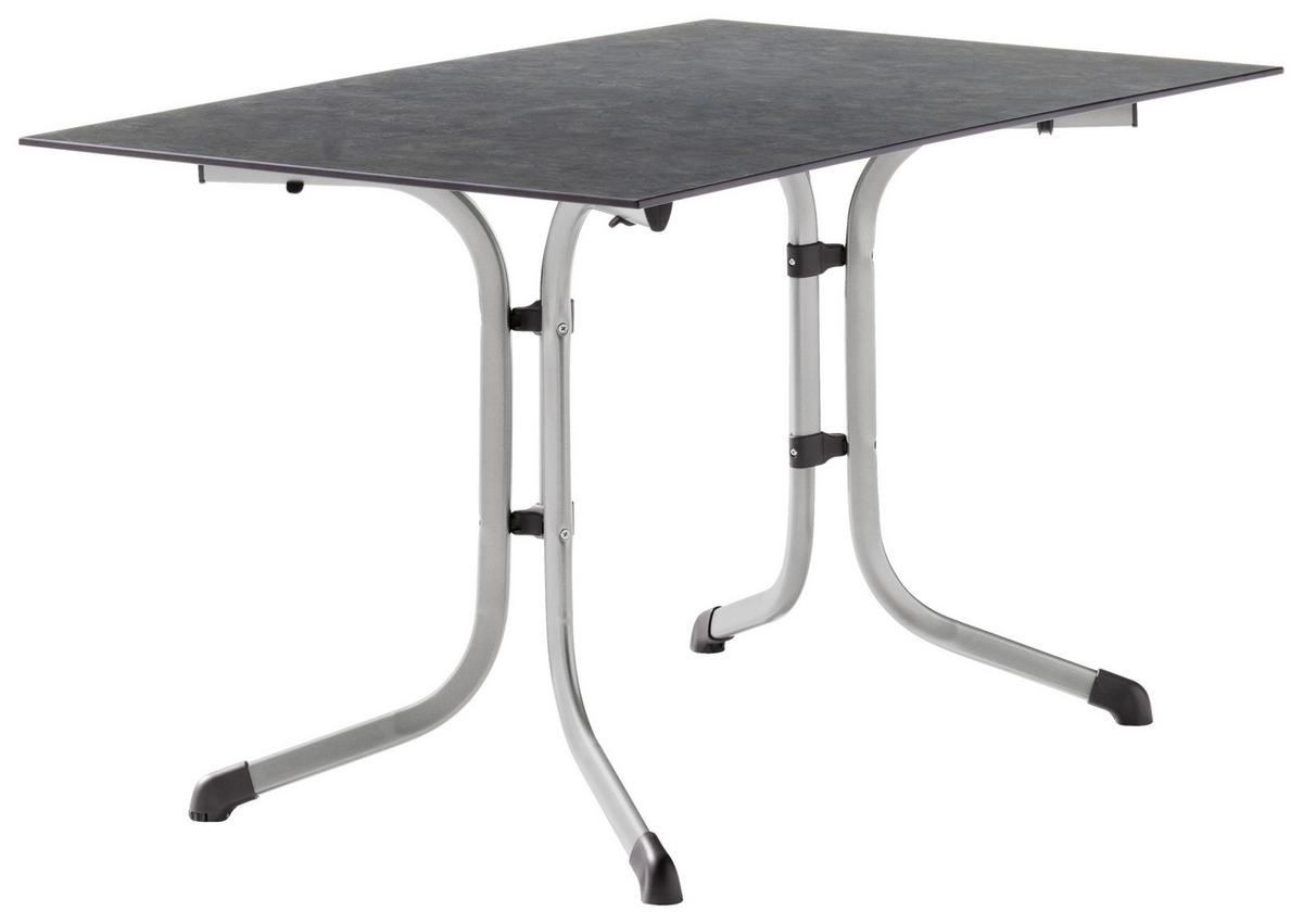 Gartentisch Klappbar Holzwerkstoff/Metall L 120 cm - Anthrazit/Graphitfarben, MODERN, Holzwerkstoff/Metall (120/80/73cm) - Sieger