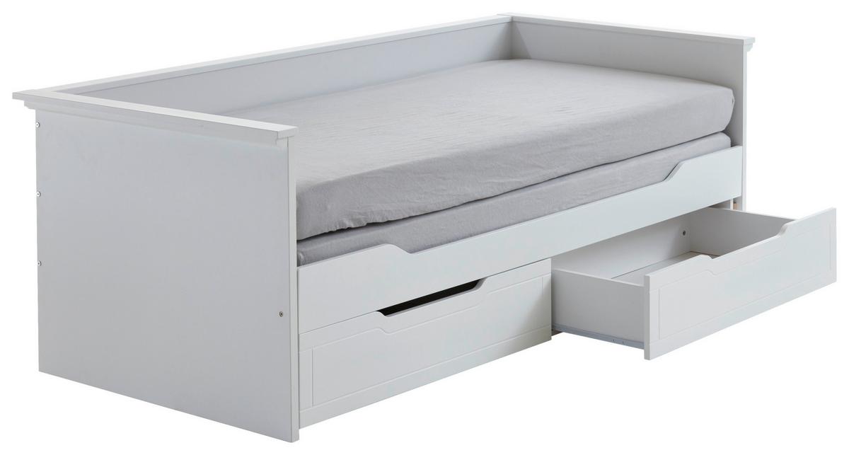 Posteľ 90-180x200cm - farba buka/biela, Modern, drevo/kompozitné drevo (90/200cm) - MID.YOU