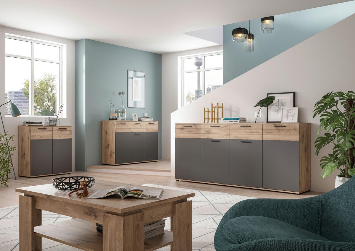 Mason B: 180 Cm Nox Oak Mason - Holzwerkstoff (180/87/40cm) - MID.YOU