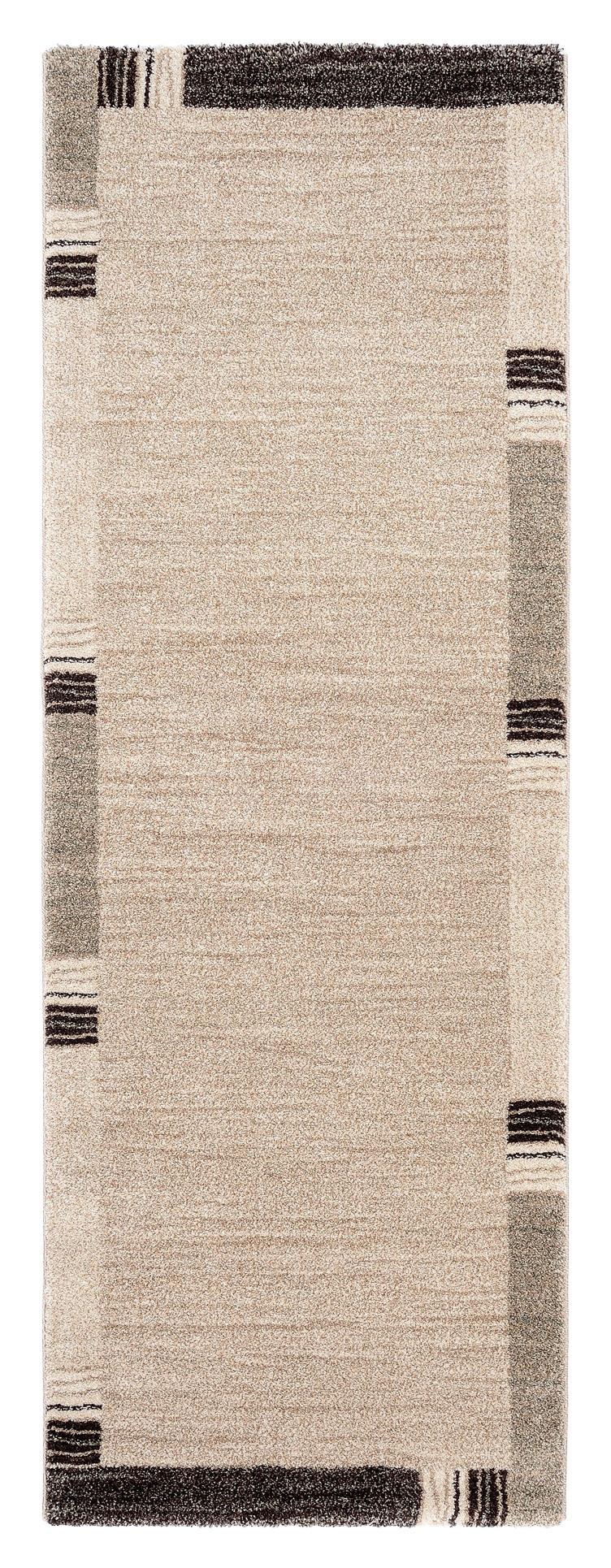 Teppich Läufer Braun/Beige Palazzo Lobo 80x300 cm - Beige/Braun, KONVENTIONELL, Textil (80/300cm) - Novel
