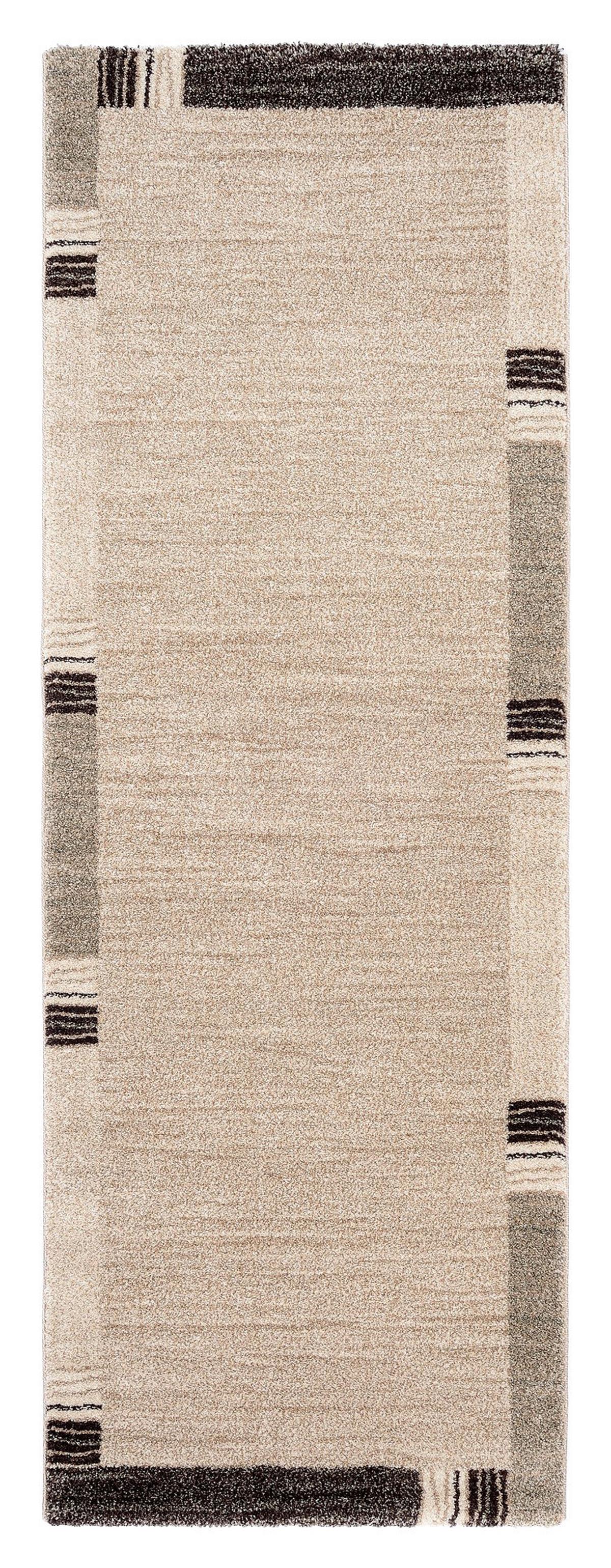 Teppich Läufer Braun/Beige Palazzo Lobo 80x300 cm - Beige/Braun, KONVENTIONELL, Textil (80/300cm) - Novel