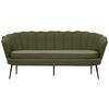2-Sitzer-Sofa Calais - Schwarz/Olivgrün, Design, Textil/Metall (180/78.5/78cm) - Livetastic