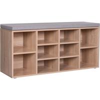 ŠATNÍ LAVICE VINTAGE - šedá/barvy dubu, Trend, kompozitní dřevo (104/48/30cm) - Boxxx